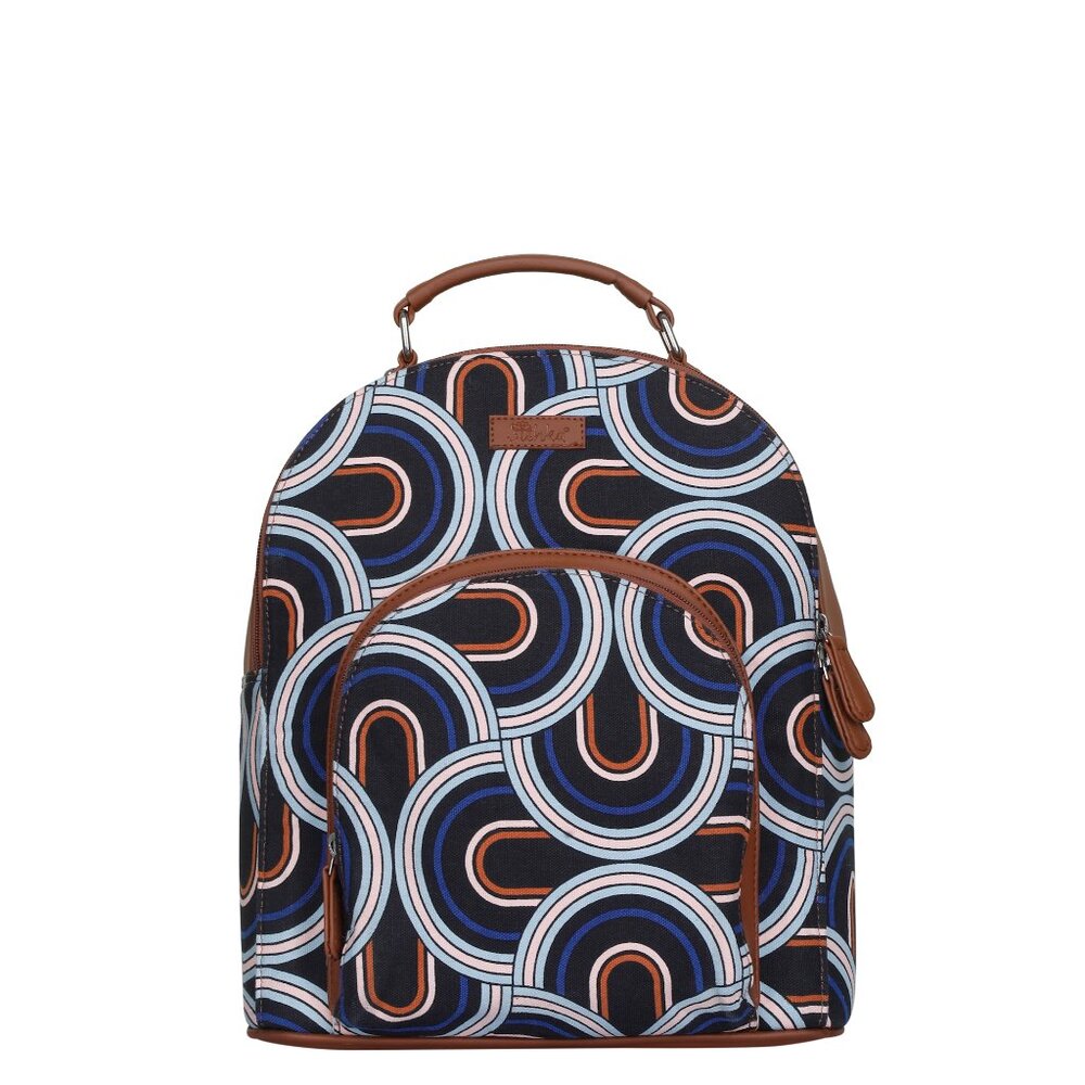 Abstract Print Handcrafted Fabric Backpack for Women
